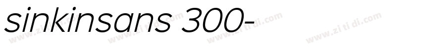 sinkinsans 300字体转换